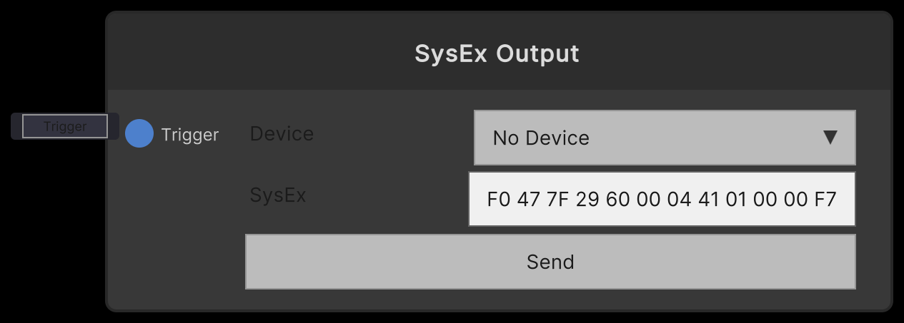 SysEx Output