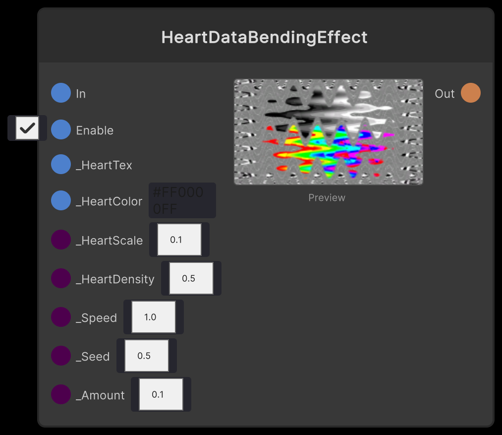 HeartDataBendingEffect