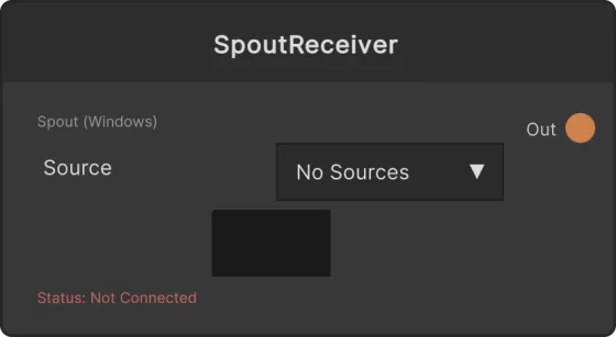 Spout Receiver node